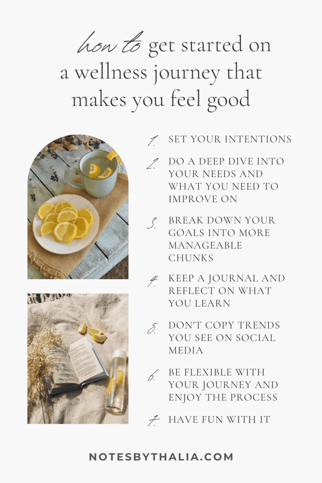 Picture of: How To Get Started On Your Wellness Journey  Notes by Thalia